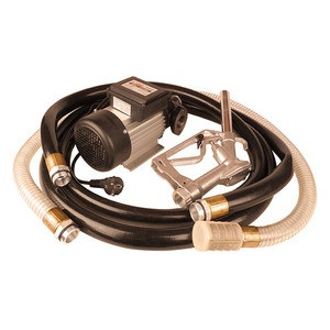 Pompa electrica de transfer motorina cu furtun de alimentare si pistol manual , diametru intrare/iesire 1'', debit 80litri/min. alimentare 230V, greutate 12.5K, Apac 1770.D080K1