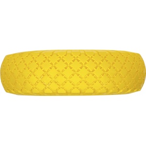 Roata pentru lize/carucioare de mâna | PU, galbena/neagra | 260 mm, BGS DIY 80652 - Img 2