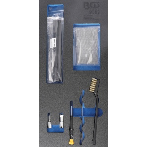 Set accesorii de reparatii pentru piese din plastic cu baghete si pistol de lipit pe gaz BGS 9388, BGS 9389