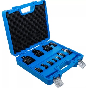 Set adaptoare de impact 1/4''-3/8'', 3/8''-1/2'', 1/2''-3/4'', 3/4''-1" + 3 articulatii cardanice de impact 1/4'', 3/8'', 1/2'', 11 piese, BGS 25140 - Img 2