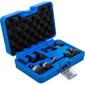 Set adaptoare de impact şi articulaţie sferică de impact 1/4" - 3/8" - 1/2", 11 piese, BGS 25146 - Img 2