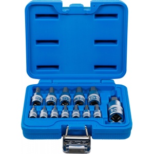 Set biţi 6,3 mm (1/4") / 10 mm (3/8") / 12,5 mm (1/2") hexagon interior 2 - 14 mm 13 piese, BGS 74257