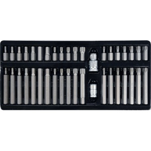 Set biti combinati lungi si scurti (hex, spline, torx), 40 piese, Yato YT-0400 - Img 2