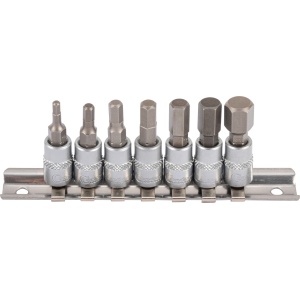 Set biti Imbus Hexagon 3-10 mm cu tubulara 1/4'' 7 bucăți, Condor 14227 - Img 1