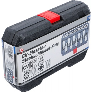 Set biti Profil Torx T20-T70 pe tubulara 1/2" si chei tubulare Profil E-Type E10-E24, 19 piese, BGS DIY 95100 - Img 5