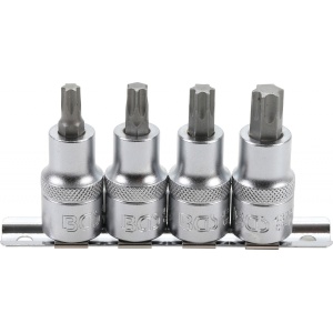 Set biti Torx T40 - T45 - T50 - T55, antrenare cu tubulara 1/2, 4 piese, BGS 8886