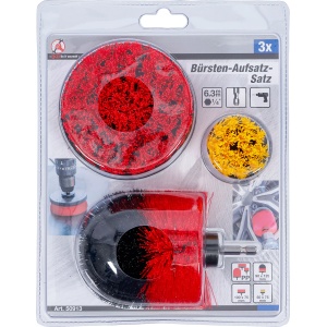 Set capete ataşabile perii de sârmă, pentru bormaşini, 3 piese, BGS DIY 50913 - Img 5