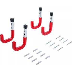 Set cârlige de agatat diverse scule pe perete, 4 piese, BGS DIY 88314 - Img 2