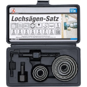 Set carote de taiere Ø 19 - 64 mm, adancime 24 mm, 11 piese, BGS DIY 50315 - Img 5