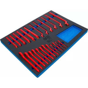 Set chei chei fixe si inelare cu cot VDE 24 buc., BGS 74641 - Img 2