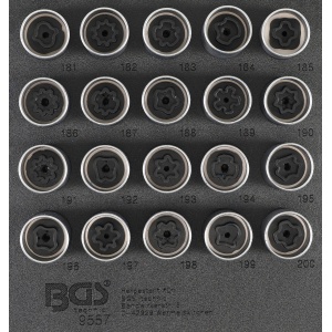 Set chei desfacut antifurt tip B pentru Opel, 20 piese, BGS 9557