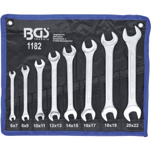 Set chei fixe duble, 6x7 - 20x22 mm, 8 piese, BGS 1182