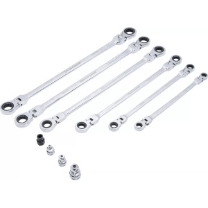 Set chei inelare cu clichet dublu articulate 8 - 19 mm, 10 piese, BGS DIY 91541 - Img 2