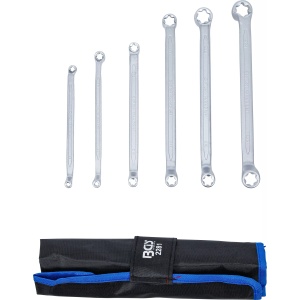 Set chei inelare cu cot Profil E-Type, E6-E24, 6 piese, BGS 2281 - Img 4