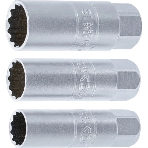 Set chei pentru bujii in 12 colturi, 14 - 16 - 18 mm cu antrenare 10 mm (3/8")mm, 3 piese, BGS 6858 - Img 4