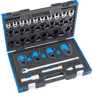 Set chei speciale crowfoot 10-50 mm, antrenare 3/8"+1/2"+3/4", 32 piese, Condor 37338 - Img 2