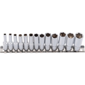 Set chei tubulare, 13 bucăți, 1/4", adâncime, 6 puncte 4-14 mm, Condor 21290 - Img 1