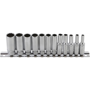 Set chei tubulare adânci in 12 colturi marimi in ţoli 5/32"- 9/16", antrenare 6,3 mm (1/4"), 12 piese, BGS 2757 - Img 1