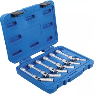 Set chei tubulare articulate pentru bujii incandescente, 8 - 16 mm, antrenare 10 mm(3/8'), 6 piese, BGS 2986 - Img 2