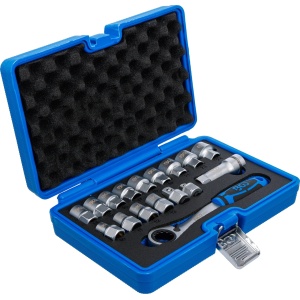 Set chei tubulare Gear Lock | 10 - 24 mm, 17 piese, BGS 74712 - Img 3