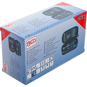 Set chei tubulare si biti, actionare 6,3 mm (1/4"),| 26 piese, BGS 2098 - Img 9