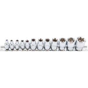 Set chei tubulare, xcess p., 12 piese, 1/4+3/8", profil E E4-20, Condor 25111 - Img 1