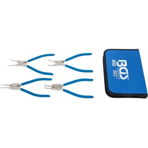 Set cleşti pentru inele de siguranţa, lungime 250 mm, 4 piese, BGS 652 - Img 1