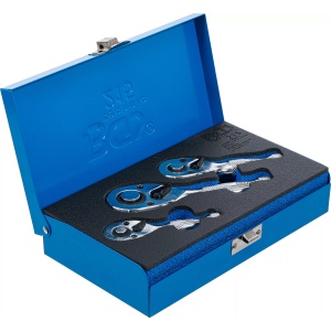 Set clicketi reversibili cu antrenare 1/4"-3/8"-1/2", 3 piese, BGS 215 - Img 6