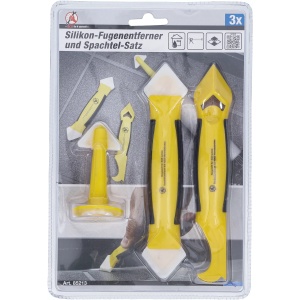 Set cuţit indepartare chit siliconic rosturi şi şpaclu | 3 piese, BGS DIY 85213 - Img 4