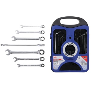 Set de chei combinate cu clichet 8-19mm, 7 piese, BGS 1596 - Img 3