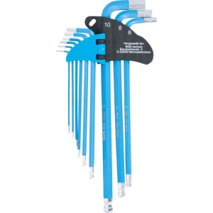 Set de chei Imbus 1.5 - 10 mm, tip L cu cap sferic, 9 piese, BGS 35100 - Img 4