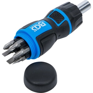 Set de minişurubelniţă si bicti, cu mâner rotitor cu clichet, comutabil | 7 piese, BGS 7898 - Img 3
