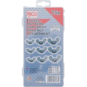 Set de piulite tip fluture,75 piese, BGS 8133 - Img 3