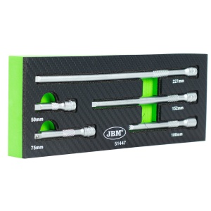 Set de prelungitoare de 1/4" cu cap normal, JBM 51447 - Img 2