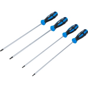 Set de șurubelnițe Torx extra lungi T15 - T30, 4 piese, BGS 74541 - Img 1