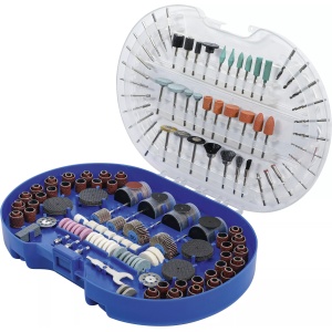 Set discuri de şlefuit / discuri de polizat şi burghie pentru scule rotative cu turaţie mare, 315 piese, BGS 8060-1 - Img 3