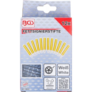Set marker alb rezistent la apa pentru roti si piese metalice, 12 piese, BGS 8822 - Img 4