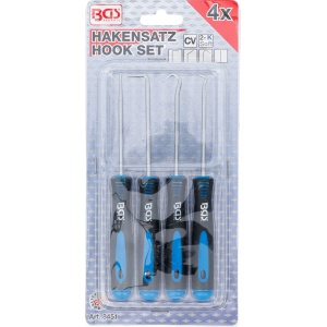 Set minicarlige pentru demontat simeringuri si oringuri, inele de etansare, 4 piese, BGS 8451 - Img 2