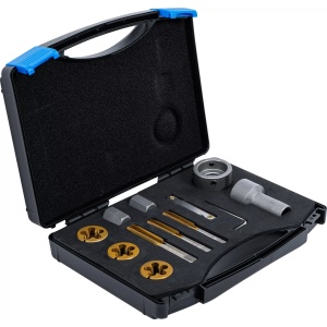 Set reparatii filete pentru prezoane si piulite de roti, M12x1.25 - M12x1.5 - M14x1.5, 12 piese, BGS 1988 - Img 3