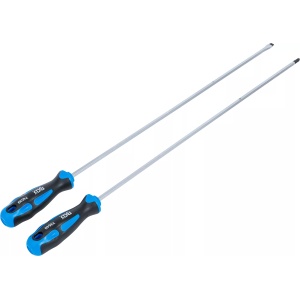 Set şurubelniţe extra lungi cu varf drept SL 6 mm si in cruce PH 2, BGS 74538 - Img 3
