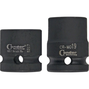 Set tubulare de impact extra scurte, profil hexagon 8-24 mm, antrenare 1/2 ", 17 piese, Condor 5217 - Img 3