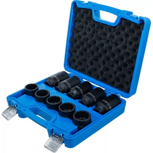 Set tubulare de impact in 12 colturi 32 - 36 mm, antrenare 1/2", 10 piese, BGS 5330 - Img 2
