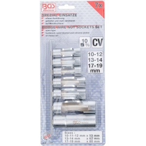 Set tubulare decupate speciale pentru senzorii, termocuple, comutatoare termice si alte componente cu fir, dimensiuni 10, 11, 12, 14, 17 si 19mm, antrenare 3/8", 7-piese, BGS 1105 - Img 4