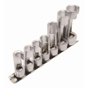 Set tubulare decupate speciale pentru senzorii, termocuple, comutatoare termice si alte componente cu fir, dimensiuni 10, 11, 12, 13, 14, 17 si 19mm, antrenare 3/8" si 1/2" Satra S-90249