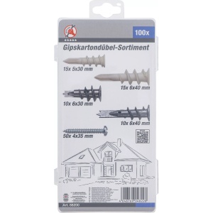 Sortiment dibluri gipscarton | 100 piese, BGS DIY 88200 - Img 3