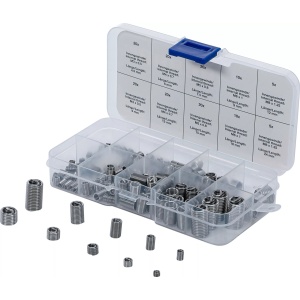 Sortiment insertii Helicoil pentru repararea filetelor 150 piese, B-74506 - Img 1