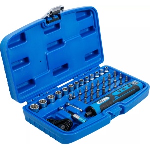Şurubelniţa cu acumulator, inclusiv set biţi şi chei tubulare, 41 piese, BGS 70209 - Img 2