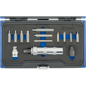 Surubelnita de impact, antrenare 1/2", adaptor + biti,14 piese, Condor 2102 - Img 3