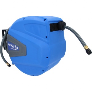 Tambur automat pentru rularea furtunurilor de aer comprimat, Ø 10 mm x 15 m, Brilliant Tools BT161100 - Img 1
