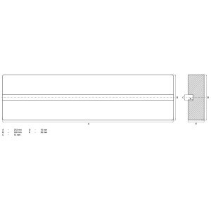 Tampon din cauciuc pentru platforme elevatoare, dimensiuni 373 x 100 x 35 mm, BGS 7012 - Img 2